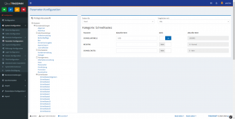 zentrale Parametersteuerung Ansicht TRADEMAN II